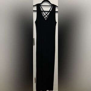 BEBE Size SMALL Black Ribbed Dress